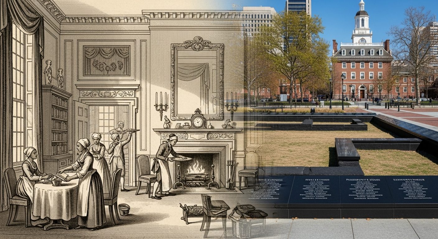 Philadelphia Presidents House slavery memorial — removed and restored